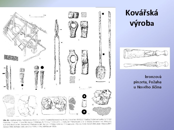 Kovářská výroba bronzová pinzeta, Požaha u Nového Jičína Kovářská výroba bronzová pinzeta, Požaha u Nového Jičína
