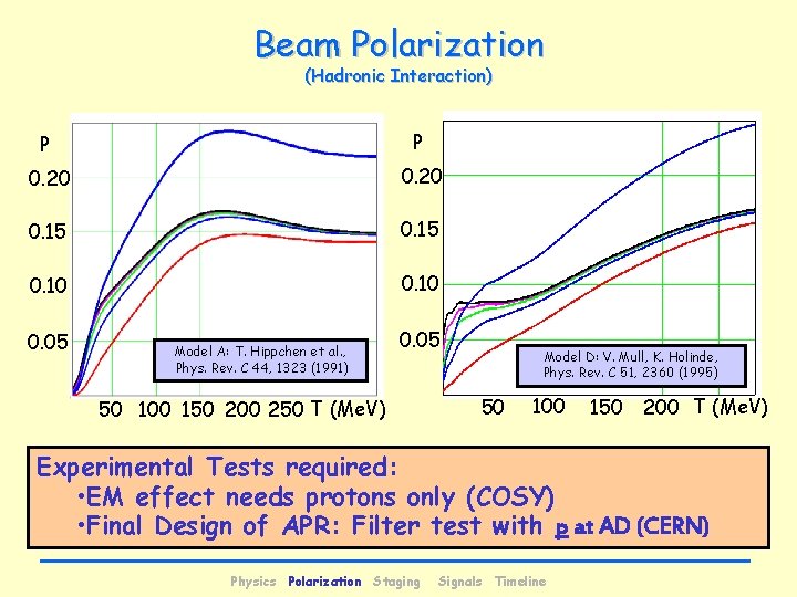 Beam Polarization (Hadronic Interaction) P P 0. 20 0. 15 0. 10 0. 05