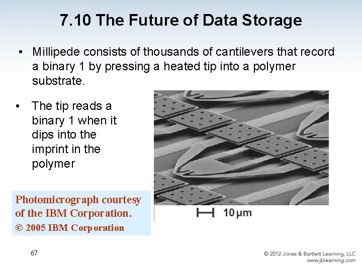 7. 10 The Future of Data Storage • Millipede consists of thousands of cantilevers