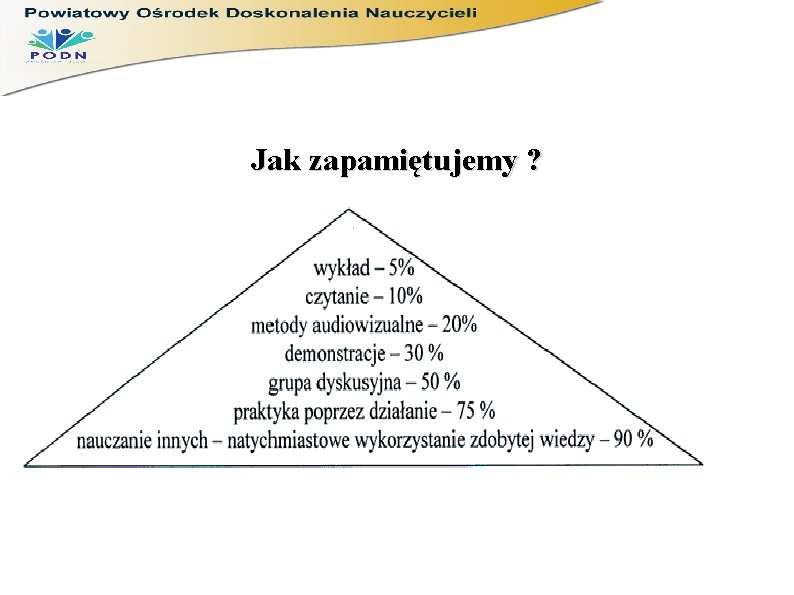 Jak zapamiętujemy ? 