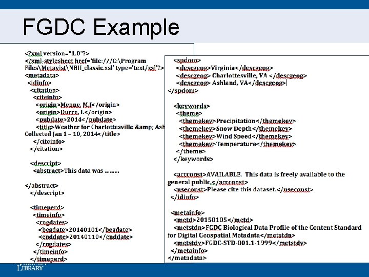 FGDC Example 6 