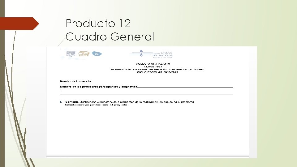 Producto 12 Cuadro General 