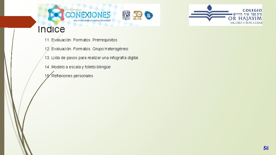 Índice 11. Evaluación. Formatos. Prerrequisitos 12. Evaluación. Formatos. Grupo Heterogéneo 13. Lista de pasos