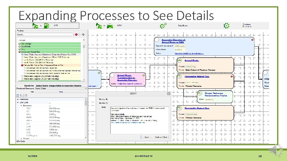 Expanding Processes to See Details 11/2015 LCA MODULE τ3 10 