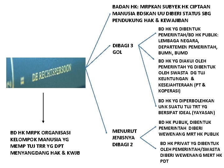 BADAN HK: MRPKAN SUBYEK HK CIPTAAN MANUSIA BDSKAN UU DIBERI STATUS SBG PENDUKUNG HAK
