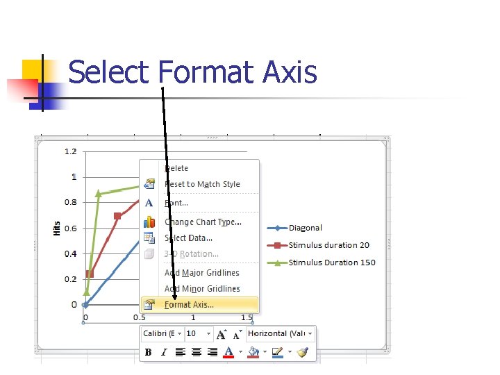 Select Format Axis 