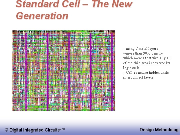 Standard Cell – The New Generation --using 7 metal layers --more than 90% density