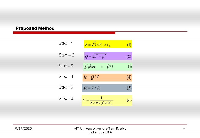 Proposed Method Step - 1 Step – 2 Step - 3 Step - 4