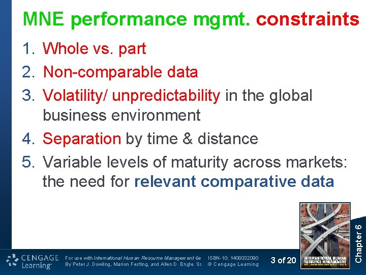 MNE performance mgmt. constraints For use with International Human Resource Management 6 e By MNE performance mgmt. constraints For use with International Human Resource Management 6 e By