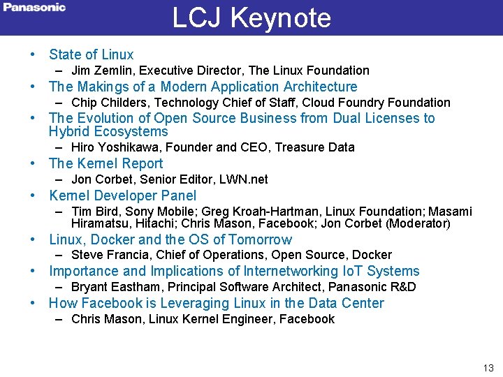 LCJ Keynote • State of Linux – Jim Zemlin, Executive Director, The Linux Foundation