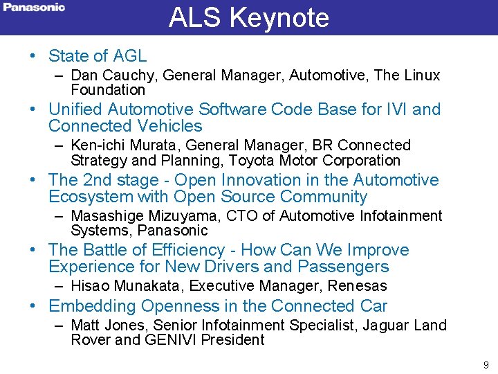 ALS Keynote • State of AGL – Dan Cauchy, General Manager, Automotive, The Linux