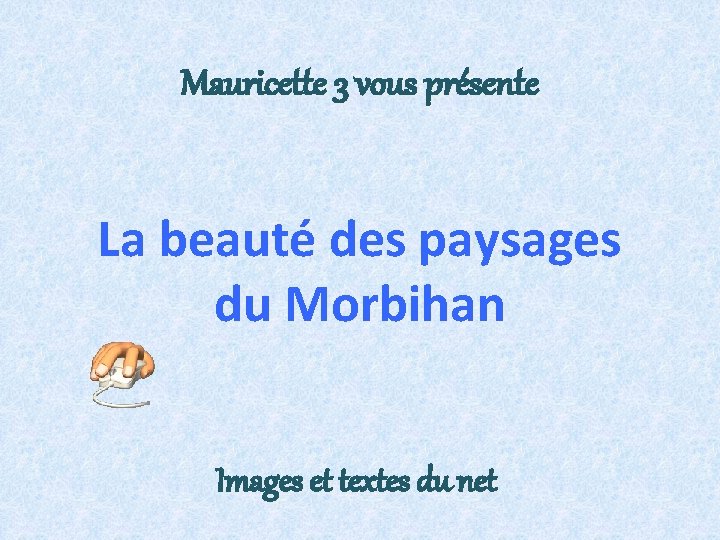 Mauricette 3 vous présente La beauté des paysages du Morbihan Images et textes du