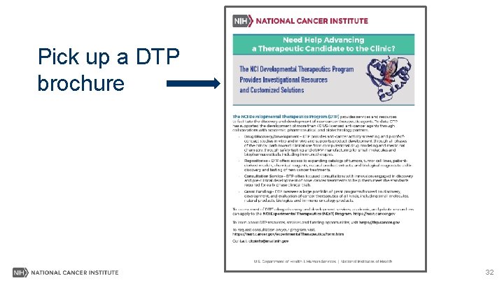 Pick up a DTP brochure 32 