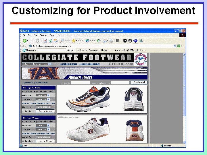 Customizing for Product Involvement Customizing for Product Involvement