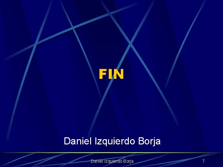 FIN Daniel Izquierdo Borja 7 