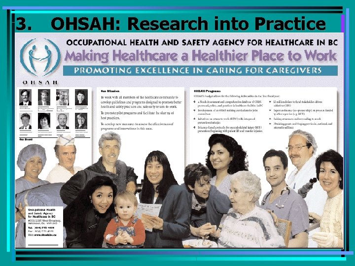 3. OHSAH: Research into Practice 