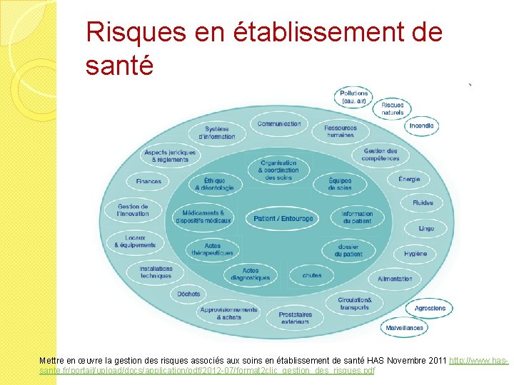 Risques en établissement de santé Mettre en œuvre la gestion des risques associés aux