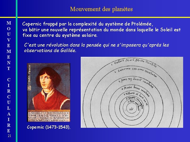 Mouvement des planètes M O U V E M E N T C I Mouvement des planètes M O U V E M E N T C I