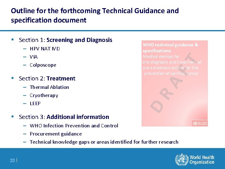 Outline for the forthcoming Technical Guidance and specification document – Thermal Ablation – Cryotherapy