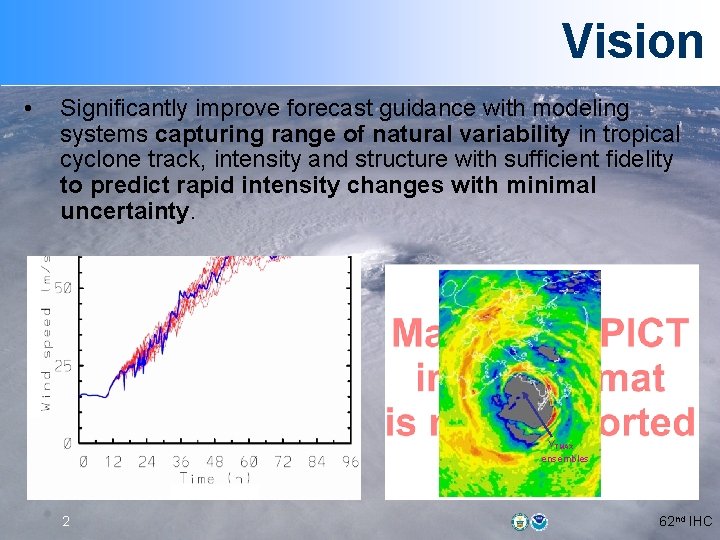 Vision • Significantly improve forecast guidance with modeling systems capturing range of natural variability