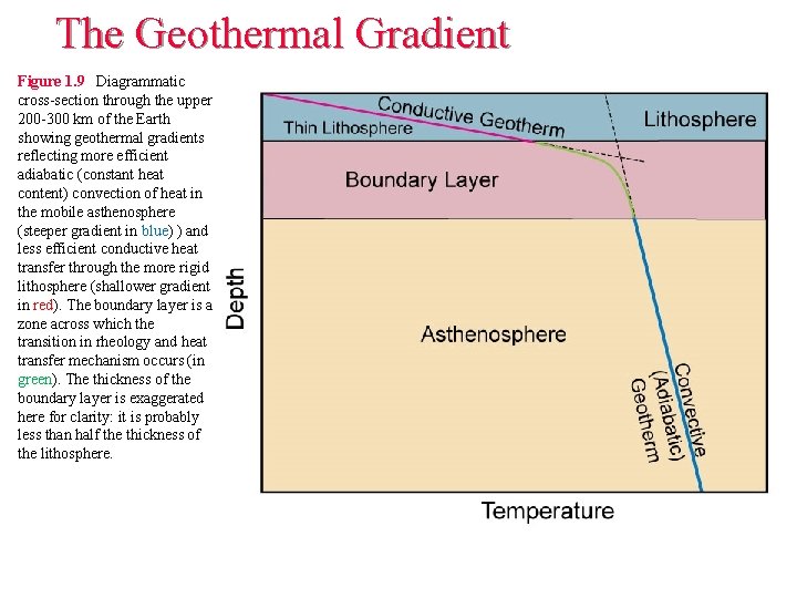 The Geothermal Gradient Figure 1. 9 Diagrammatic cross-section through the upper 200 -300 km The Geothermal Gradient Figure 1. 9 Diagrammatic cross-section through the upper 200 -300 km
