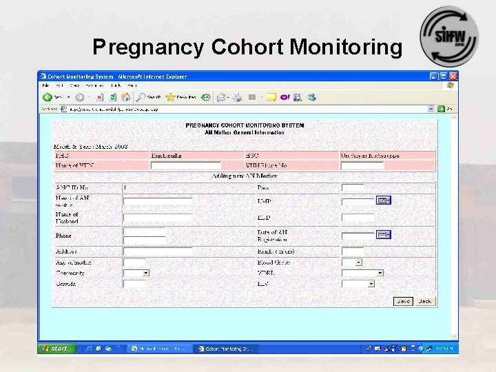 Pregnancy Cohort Monitoring 