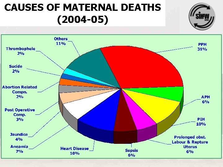 CAUSES OF MATERNAL DEATHS (2004 -05) 