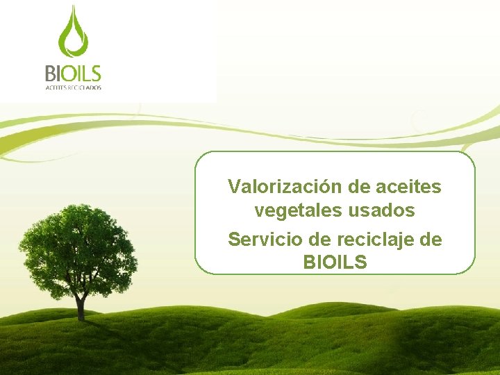 Valorización de aceites vegetales usados Servicio de reciclaje de BIOILS 