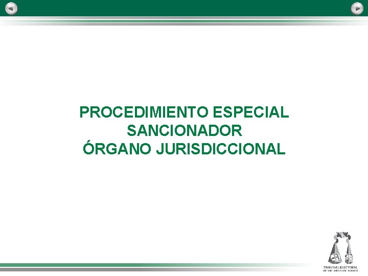 PROCEDIMIENTO ESPECIAL SANCIONADOR ÓRGANO JURISDICCIONAL 