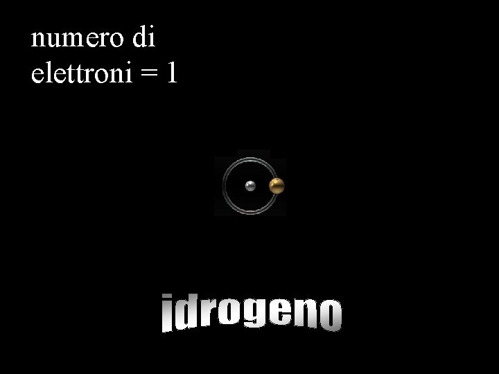 numero di elettroni = 1 