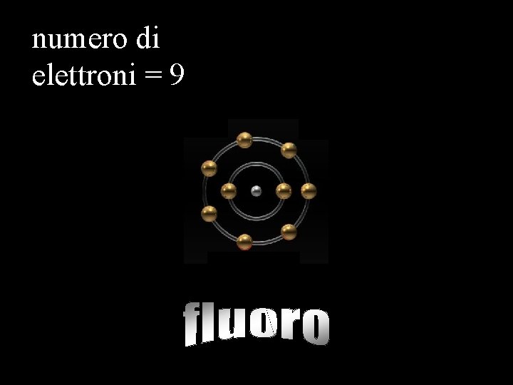 numero di elettroni = 9 