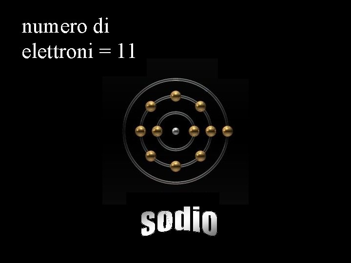 numero di elettroni = 11 