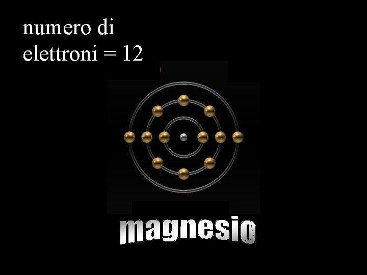 numero di elettroni = 12 