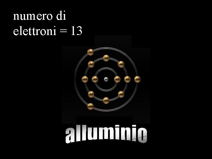 numero di elettroni = 13 