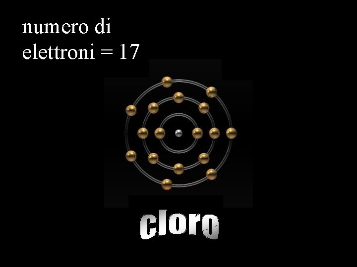 numero di elettroni = 17 