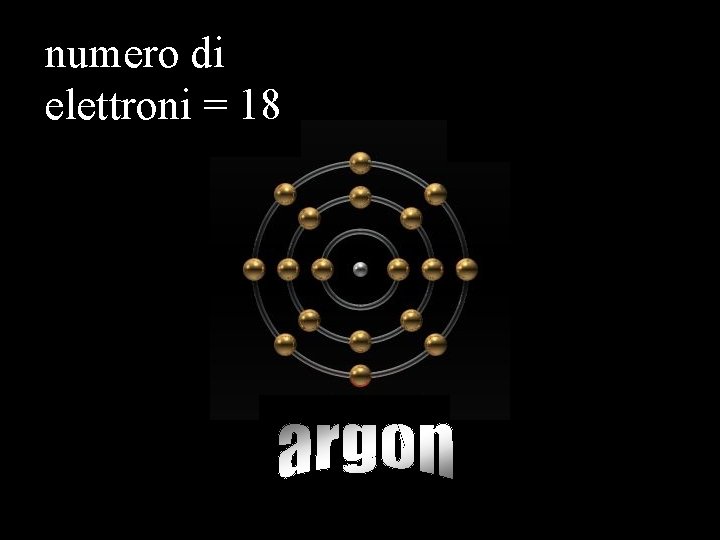 numero di elettroni = 18 