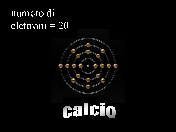 numero di elettroni = 20 