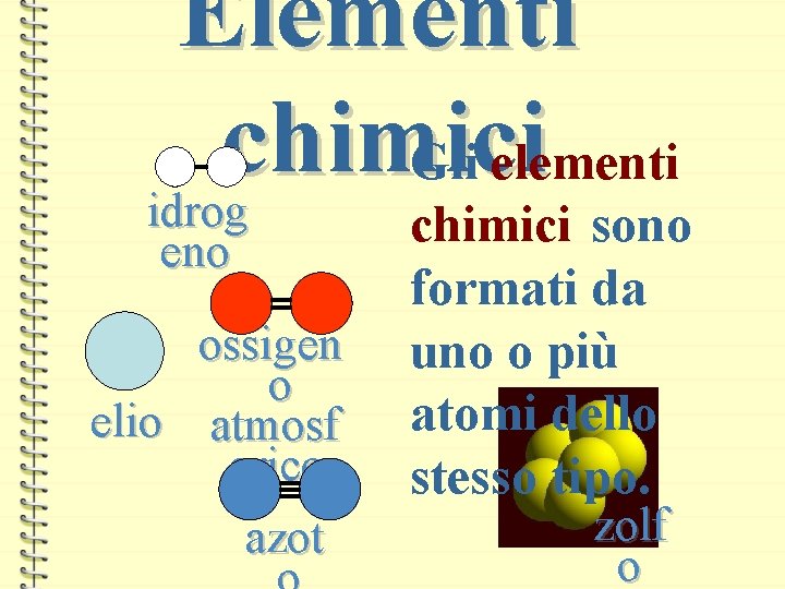 Elementi chimici Gli elementi idrog eno ossigen o elio atmosf erico azot chimici sono