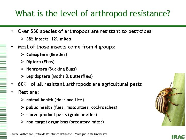 Clicklevel to edit title style What is the of. Master arthropod resistance? • Over