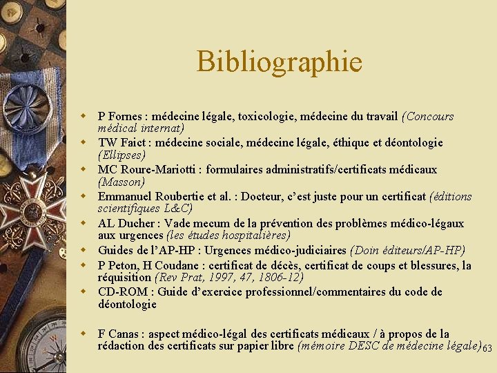 Bibliographie w P Fornes : médecine légale, toxicologie, médecine du travail (Concours médical internat)