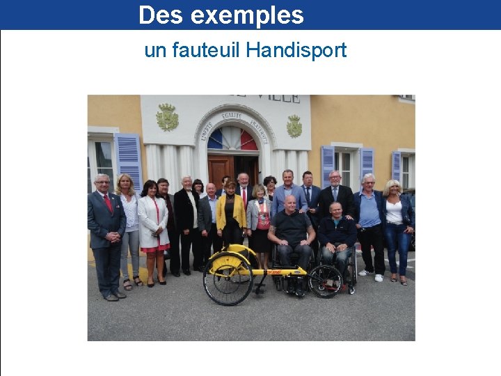  Des exemples un fauteuil Handisport 