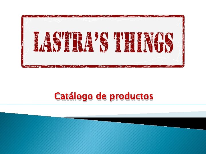Catálogo de productos 