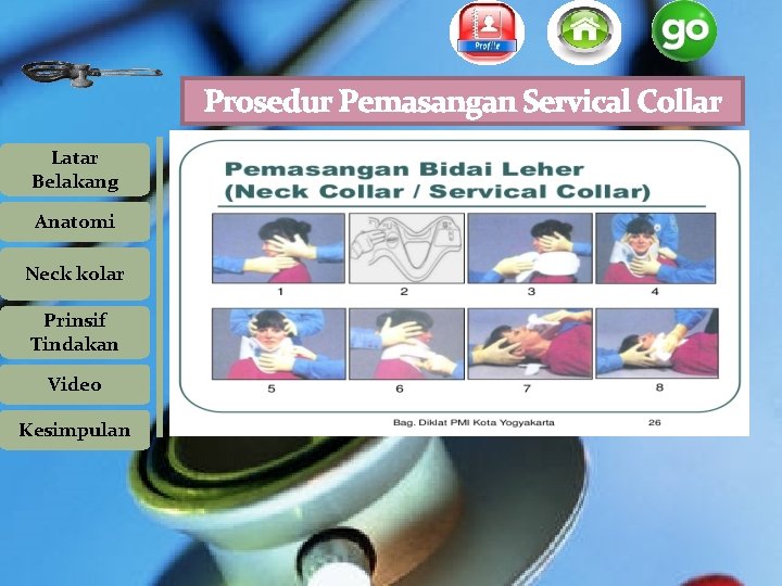 Prosedur Pemasangan Servical Collar Latar Belakang Anatomi Neck kolar Prinsif Tindakan Video Kesimpulan Prosedur Pemasangan Servical Collar Latar Belakang Anatomi Neck kolar Prinsif Tindakan Video Kesimpulan
