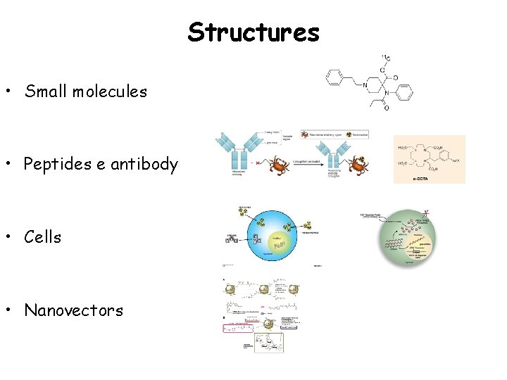 Structures • Small molecules • Peptides e antibody • Cells • Nanovectors Figure 1.