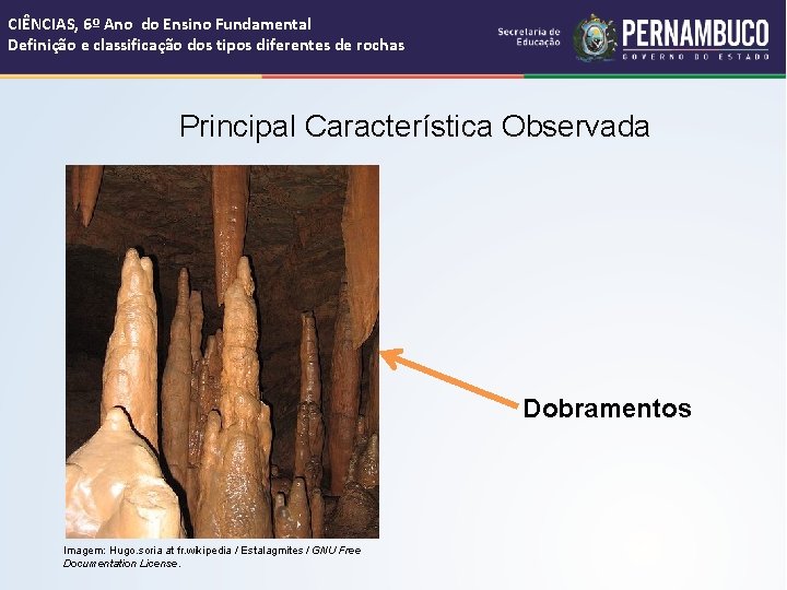 CIÊNCIAS, 6º Ano do Ensino Fundamental Definição e classificação dos tipos diferentes de rochas