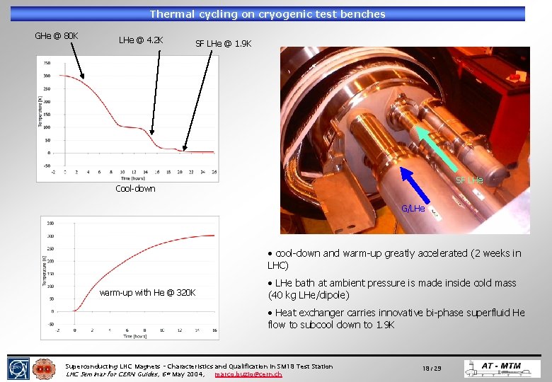 Thermal cycling on cryogenic test benches GHe @ 80 K LHe @ 4. 2 Thermal cycling on cryogenic test benches GHe @ 80 K LHe @ 4. 2