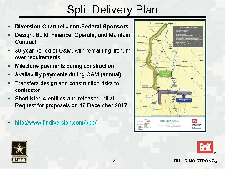 Split Delivery Plan § Diversion Channel - non-Federal Sponsors § Design, Build, Finance, Operate,