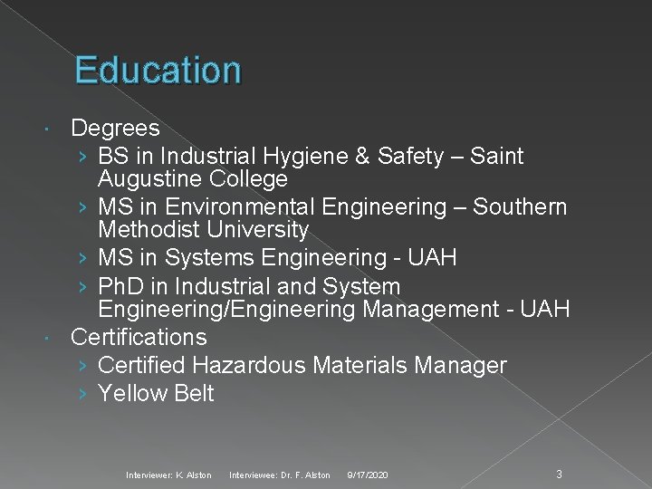 Education Degrees › BS in Industrial Hygiene & Safety – Saint Augustine College ›