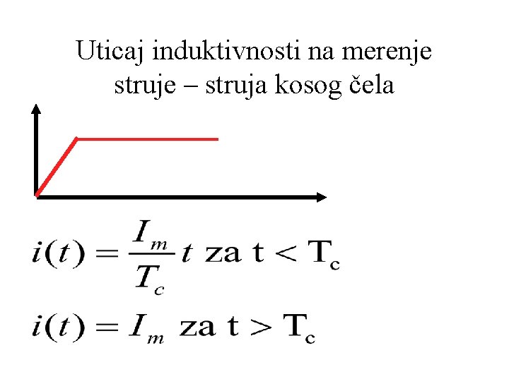 i Uticaj induktivnosti na merenje struje – struja kosog čela t 