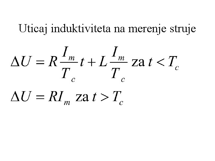 Uticaj induktiviteta na merenje struje 